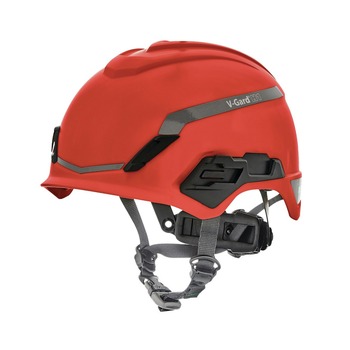 HARD HATS | MSA V-Gard H1 Fas-Trac III Pivot Novent Safety Helmet - Red - 10194792