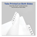 July Member-Exclusive Offer Save 10% off on One Item | Avery 82184 26-Tab "V" 11 in. x 8.5 in. Allstate Style Preprinted Legal Exhibit Side Tab Index Dividers - White (25/Pack) image number 1
