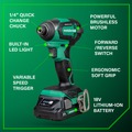 On Sale | Metabo HPT WH18DEXM 18V MultiVolt Lithium-Ion Brushless Cordless Impact Driver Kit (2 Ah) image number 2