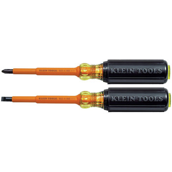 SCREWDRIVERS | Klein Tools 2-Piece 1000V Insulated Slotted and Phillips Screwdriver Set - 33532-INS