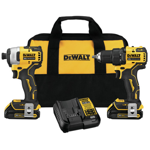 Early Labor Day Sale | Factory Reconditioned Dewalt DCK278C2R ATOMIC 20V MAX Brushless Lithium-Ion 1/2 in. Drill Driver/ 1/4 Impact Driver Combo Kit (1.3 Ah) image number 0