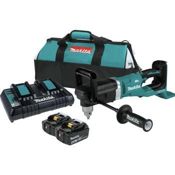Factory Reconditioned Makita 36V (18V X2) LXT Brushless Lithium-Ion 1/2 in. Cordless Right Angle Drill Kit (5 Ah) - XAD03PT-R