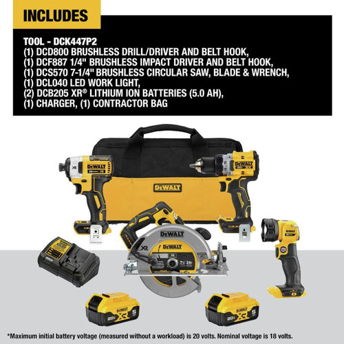 Dewalt 4 tool combo kit xr hot sale