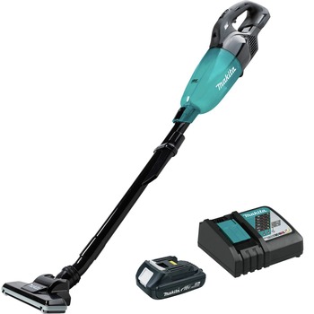 VACUUMS | Makita 18V LXT Brushless Lithium‑ion Cordless Compact Stick Trigger with Lock Vacuum Kit (2 Ah) - XLC08R1B