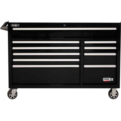 Cabinets | Homak BK04054210 Pro 2 54 in. 10-Drawer Roller Cabinet - Black image number 0