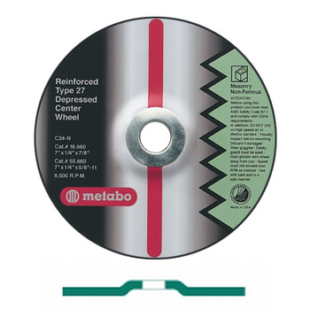 Metabo 4-1/2 in. x 1/4 in. A36M Type 27 Depressed Center Grinding Wheels (25-Pack) - 616748000-25