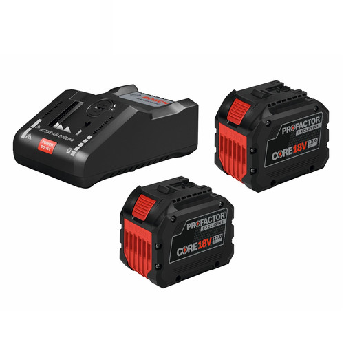 Battery and Charger Starter Kits | Bosch GXS18V-18N27 18V Lithium-Ion Battery Starter Kit with 2 Batteries (12 Ah) image number 0