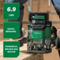 Plunge Base Routers | Metabo HPT M3612DAM MultiVolt 36V Brushless Lithium-Ion Cordless Plunge Router Kit (2.5 Ah) image number 2