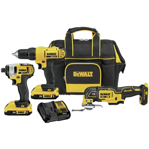 Combo Kits | Factory Reconditioned Dewalt DCKSS344D2R 20V MAX Lithium-Ion Cordless 3-Tool Combo Kit image number 0