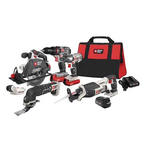  | Porter-Cable PCCK617L6 20V MAX Cordless Lithium-Ion 6-Tool Combo Kit image number 0