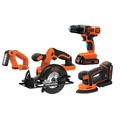 Combo Kits | Black & Decker BD4KITCDCMSL 20V MAX Lithium-Ion Cordless 4-Tool Combo Kit with 2 Batteries (1.5 Ah) image number 0