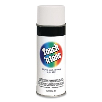 Rust-Oleum Touch'n Tone 10 oz. Aerosol Can Spray Paint - Flat White (6/Carton) - 55280830