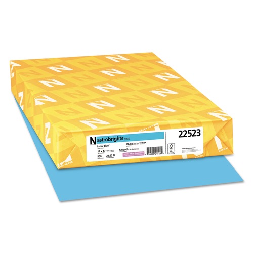 July Member-Exclusive Offer Save 10% off on One Item | Astrobrights 22523 11 in. x 17 in. 24 lbs. Bond Weight Color Paper - Lunar Blue (500/Ream) image number 0
