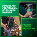 Plunge Base Routers | Metabo HPT M3612DAQ4M 36V MultiVolt Brushless Lithium-Ion Cordless Plunge Router (Tool Only) image number 10
