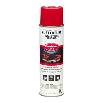 AUTO CARE AND DETAILING | Rust-Oleum Industrial Choice 17 oz. Aerosol Can M1800 System Water-Based Precision Line Marking Paint - Flat Safety Red (12/Carton) - 203038CT