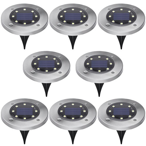 Clearance Center | Black & Decker BDSLDK8P (8/Pack) Outdoor Solar-Powered Disk Light image number 0
