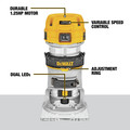 Compact Routers | Dewalt DWP611 110V 7 Amp 1-1/4 HP Variable Speed Max Torque Corded Compact Router image number 6