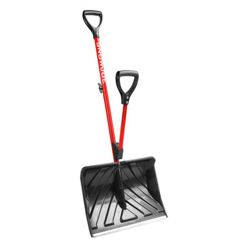 Snow Joe 16 in. Back-Saving Snow Shovel, Red - SJ-SHLV01-RED