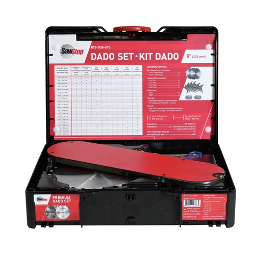 Blades | SawStop BTS-DS8-SYS 8 in. Premium Dado Set with Systainer Storage Case image number 0