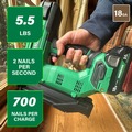 Brad Nailers | Metabo HPT NT1850DGM 18V MultiVolt Lithium-Ion 18-Gauge Compact Cordless Brad Nailer Kit (2.0 Ah) image number 2