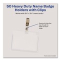  | Avery 2921 2-1/4 in. x 3-1/2 in. Secure Horizontal Top Clip-Style Badge Holders - Clear (50/Box) image number 3