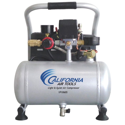 Portable Air Compressors | California Air Tools CAT-1P1060S 0.6 HP 1 Gallon Light and Quiet Steel Tank Hand Carry Air Compressor image number 0