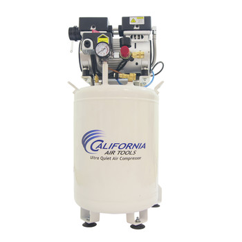 California Air Tools 1 HP 10 Gallon Ultra Quiet and Oil-Free Dolly Air Compressor with Air Dryer - CAT-10010DCAD