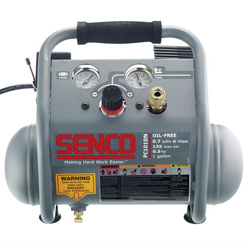 | Factory Reconditioned SENCO PC1010NR 0.5 HP 1 Gallon Finish and Trim Oil-Free Hand-Carry Air Compressor image number 0