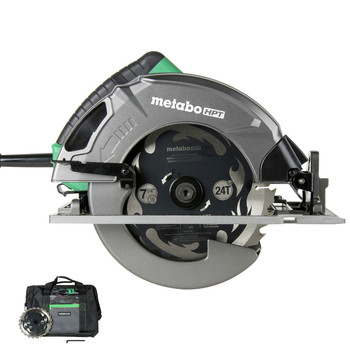 CIRCULAR SAWS | Metabo HPT 15 Amp Single Bevel 7-1/4 in. Corded Circular Saw with Blower Function, and Aluminum Die Cast Base - C7SB3M
