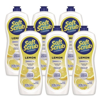 Soft Scrub 23400 15020 36 oz. Bottle All Purpose Cleanser - Lemon Scent (6/Carton)