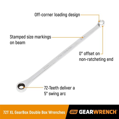 GearWrench 12-Piece 12-Point Metric XL GearBox Double Box