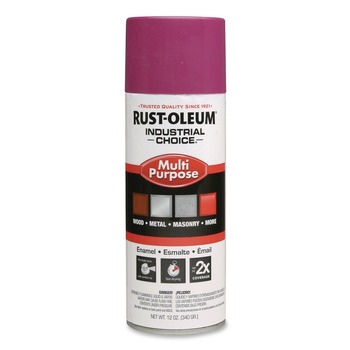 Rust-Oleum Industrial Choice 1600 System 12 oz. Aerosol Can Multi-Purpose Enamel Spray Paint - Gloss Purple (6/Carton) - 1670830