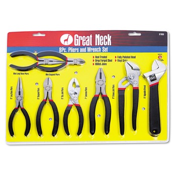 HAND TOOL SETS | Great Neck 8-Piece Steel Pliers And Wrench Tool Set - 87900
