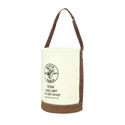 Cases and Bags | Klein Tools 5104 Leather-Bottom Canvas Bucket image number 0