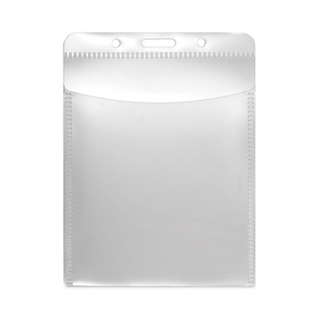 Advantus AVT75604 3.5 in. x 5.13 in. Holder 3.13 in. x 4.5 in. Vertical Insert PVC-Free Badge Holders - Clear (50/Pack)
