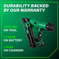 Finish Nailers | Metabo HPT NT1865DAAM 18V MultiVolt Lithium-Ion Brushless 15-Gauge Cordless Angled Finish Nailer Kit (2 Ah) image number 10