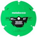 Circular Saw Blades | Metabo HPT 115764M 10 in. 6-Tooth Industrial PTFE Fiber Cement Blade image number 0