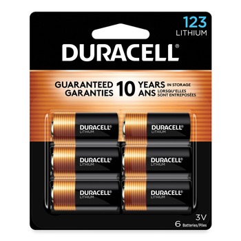 Duracell 3V Specialty High-Power 123 Lithium Batteries (6/Pack) - DL123AB6PK