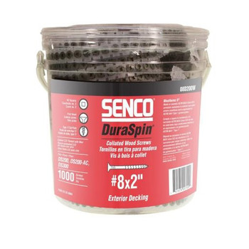 COLLATED SCREWS | SENCO 8-Gauge 2 in. Exterior Collated Decking Screw (1,000-Pack) - 08D200W