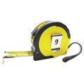 Tape Measures | Boardwalk BWKTAPEM25 25 ft. 1/16 in. Graduations Plastic Case Easy Grip Tape Measure - Black and Yellow image number 2
