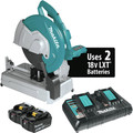 Clearance Center | Makita XWL01PT 36V (18V X2) LXT Brushless Lithium-Ion 14 in. Cordless Cut‑Off Saw Kit with 2 Batteries (5 Ah) image number 0