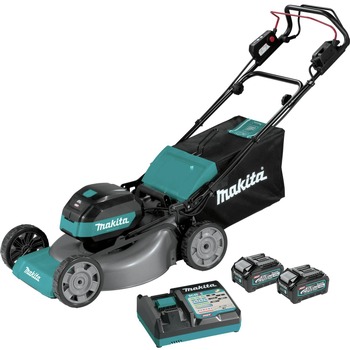 MIR 511979 | Makita 40V MAX XGT Brushless Lithium-Ion 21 in. Cordless Self-Propelled Commercial Lawn Mower Kit with 2 Batteries (4 Ah) - GML01SM