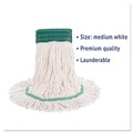  | Boardwalk BWK502WHEA 5 in. Super Loop Cotton/Synthetic Fiber Wet Mop Head - Medium, White image number 5