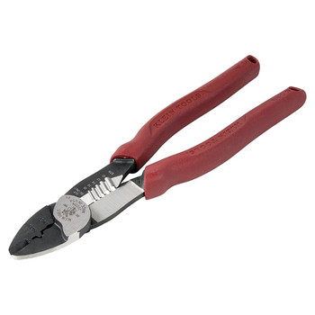 HAND TOOLS | Klein Tools Forged Steel Wire Crimper, Cutter, Stripper with Textured Grips - 2005N