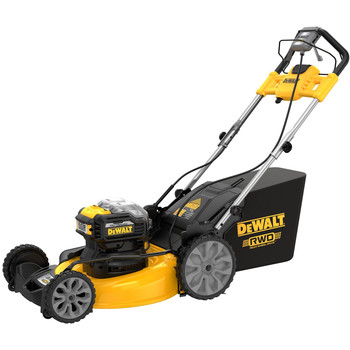 Dewalt 2X20V MAX Brushless Lithium Ion 21 1 2 in. Cordless Rear Wheel Drive Self Propelled Lawn Mower Kit with 2 Batteries 12 Ah DCMWSP255Y2