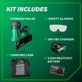 | Metabo HPT NR3675DDM 36V MultiVolt Lithium-Ion Cordless Forming Nailer Kit (2.5 Ah/5 Ah) image number 3