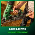 Finish Nailers | Metabo HPT NT1865DAAM 18V MultiVolt Lithium-Ion Brushless 15-Gauge Cordless Angled Finish Nailer Kit (2 Ah) image number 6