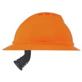 Hard Hats | MSA 10167921 V-Gard 500 Hi-Viz Fas-Trac III 4-Point Vented Hat - Orange image number 4