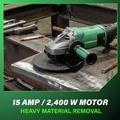Angle Grinders | Metabo HPT 646467420 120V 15 Amp W 24-230 MVT 9 in. Corded Angle Grinder image number 7
