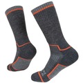 Footwear | Klein Tools 60508 1 Pair Performance Thermal Socks - Large Dark Gray/Light Gray/Orange image number 2